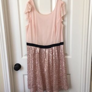 Short sequin dress, pink